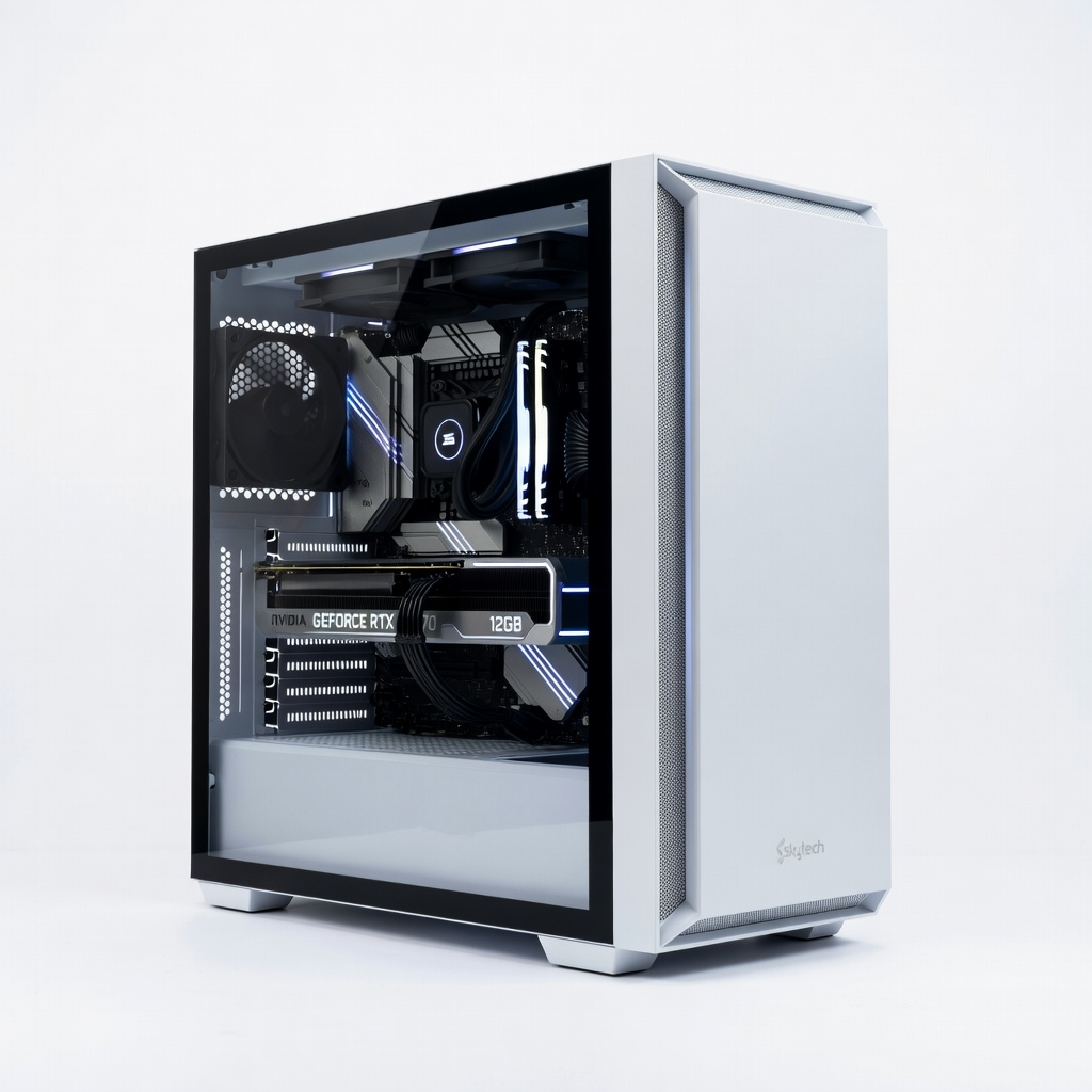 Skytech Gaming Archangel 4.0 Gaming PC Desktop – Intel Core i7-14700F, RTX 4070 12GB, 32GB DDR5 RAM, 2TB NVMe SSD