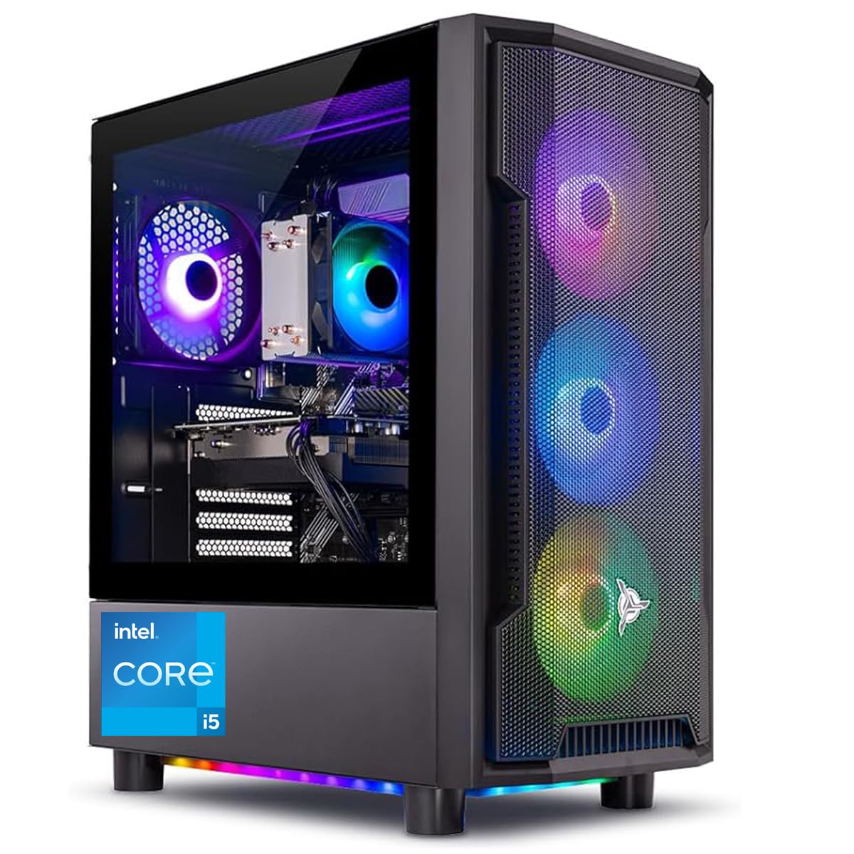 Skytech Gaming Shadow Gaming PC Desktop - Intel Core i5-12400F, RTX 4060 8GB, 16GB DDR4 RAM, 1TB NVMe SSD