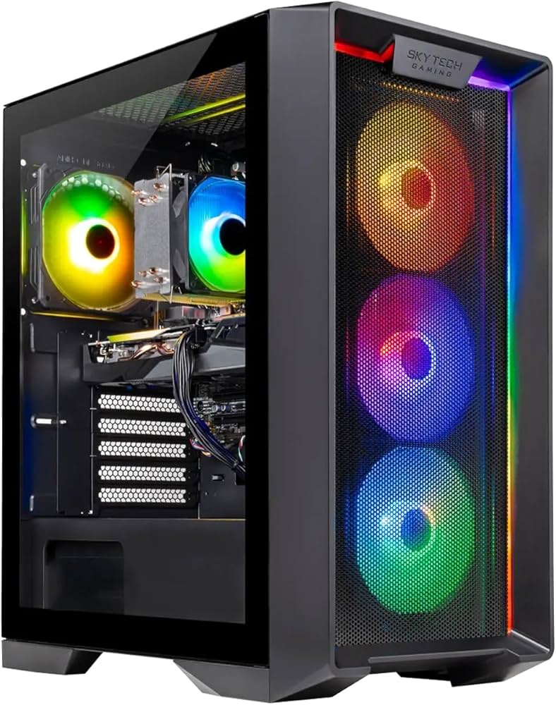 Skytech Nebula Gaming PC Desktop - AMD Ryzen 5 9600X, NVIDIA GeForce RTX 5060 8GB, 16GB DDR5 RAM, 1TB NVMe SSD