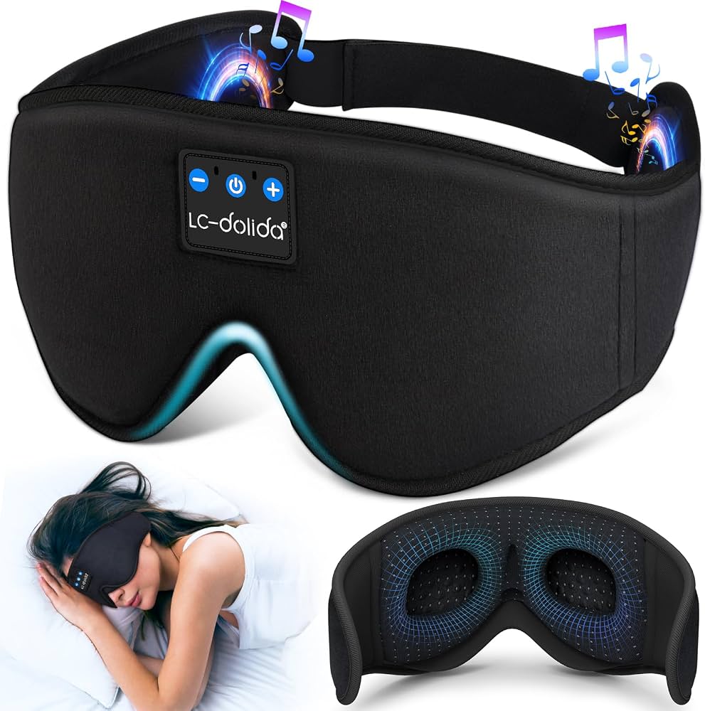Sleep Mask with Bluetooth Headphones