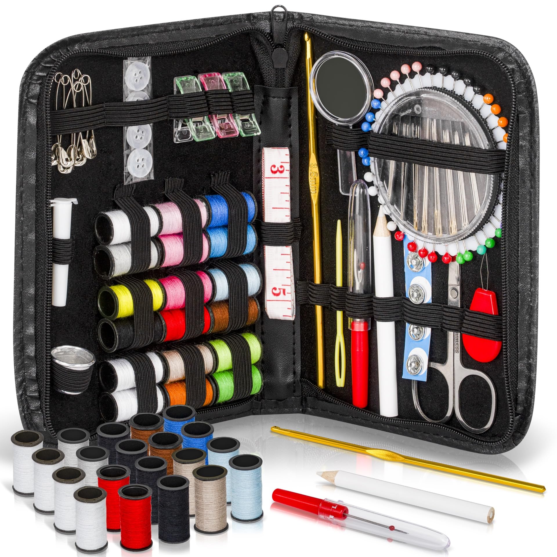 Smiry 260-Piece Sewing Kit with Aluminum Case
