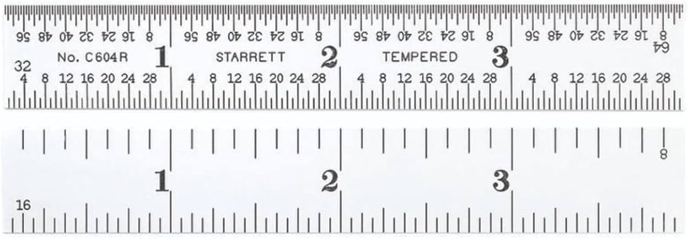 Starrett Bright Back Steel Rule (12-inch)