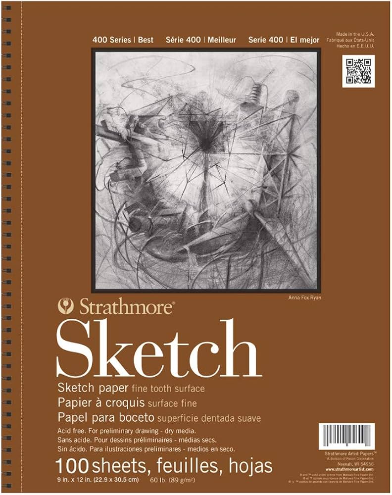 Strathmore 400 Series Sketch Pad, 9x12 Wirebound, 100 Sheets