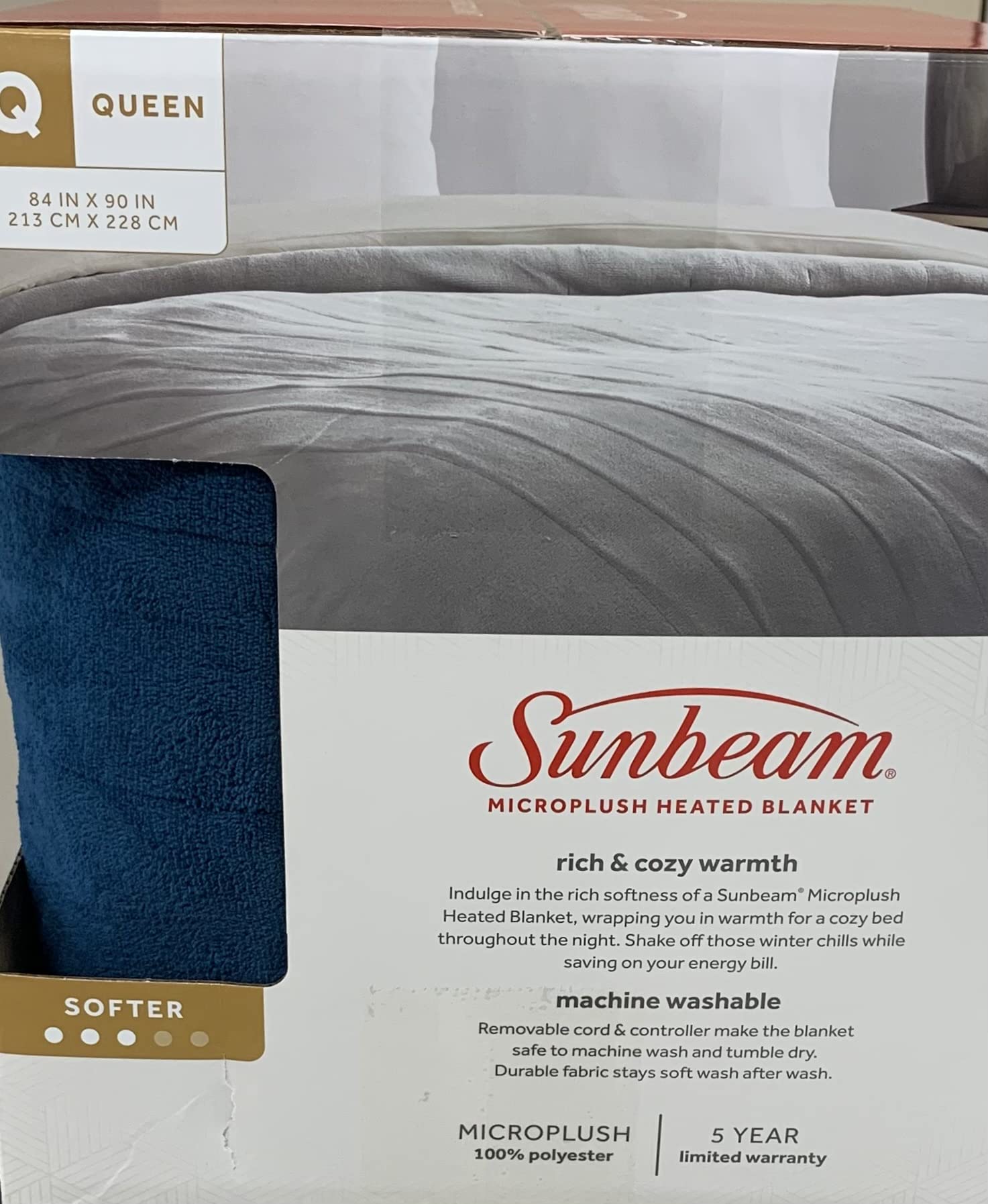 Sunbeam Microplush Heated Blanket