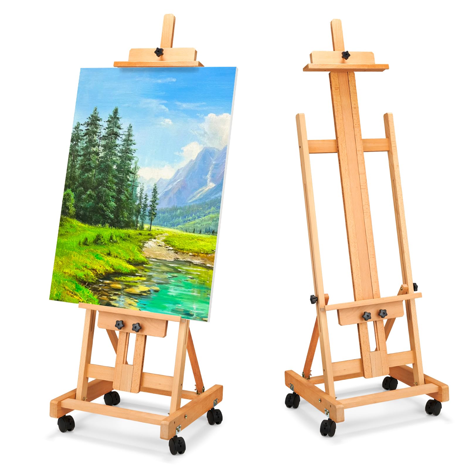 Sunnyglade 51" H-Frame Easel, Artist Adjustable Painting Easel