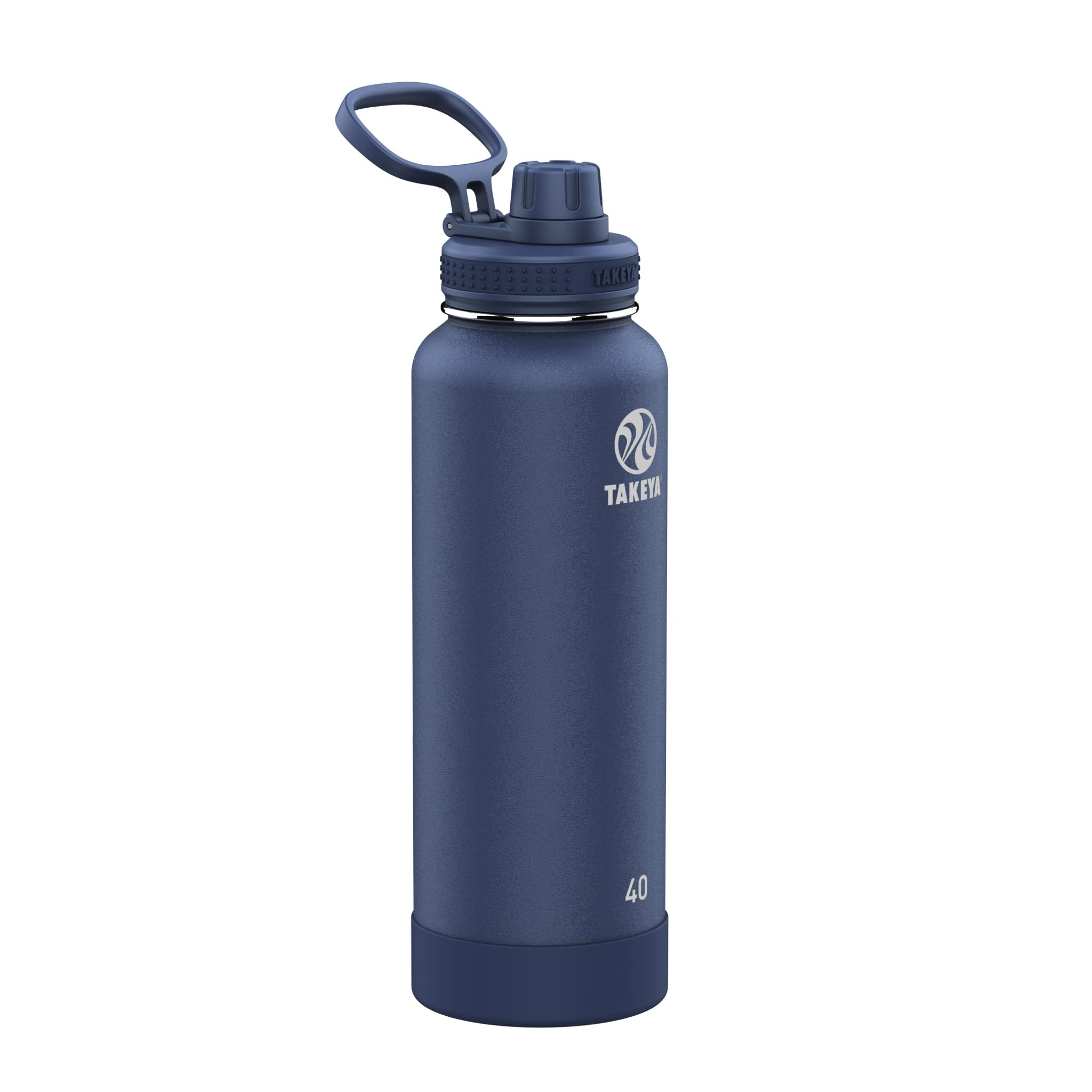 Takeya Actives Insulated Stainless Steel Water Bottle with Spout Lid, 40 oz