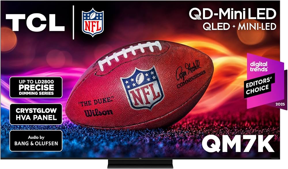 TCL 55-inch QM7K Series QLED 4K UHD Smart Google TV (2026)
