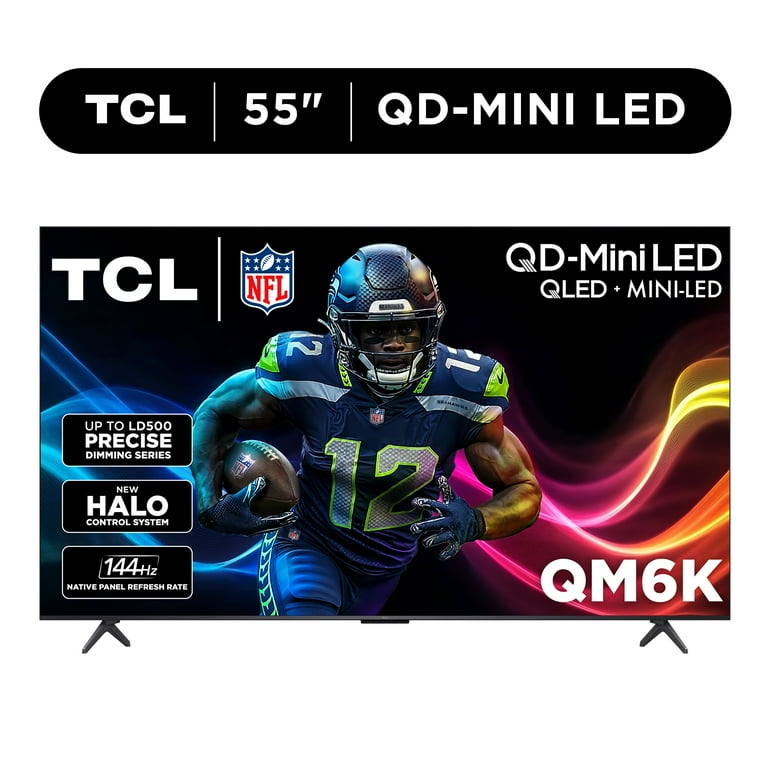 TCL 55QM6K Series 55-inch QD-Mini LED 4K Roku TV (2026)