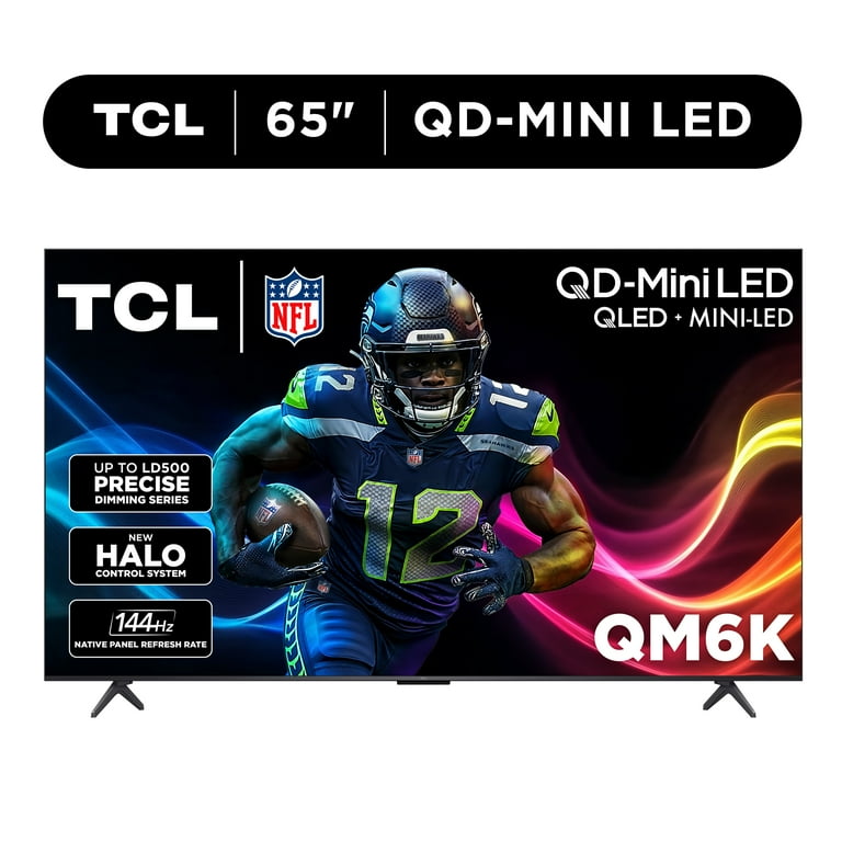 TCL 65-inch QM6K QLED 4K UHD Smart Google TV (65QM6KB, 2026 Model)
