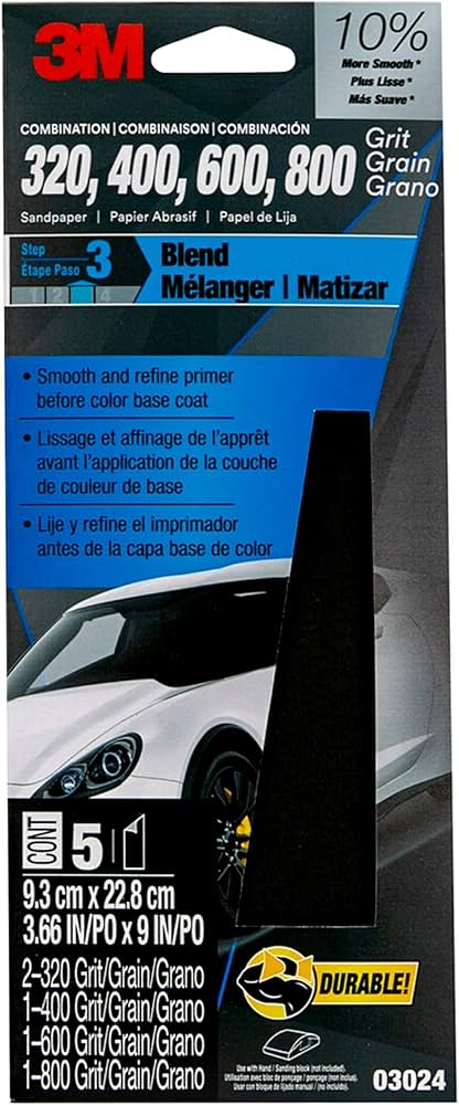 TCMMP Wet Dry Sandpaper Kit (24 Sheets)