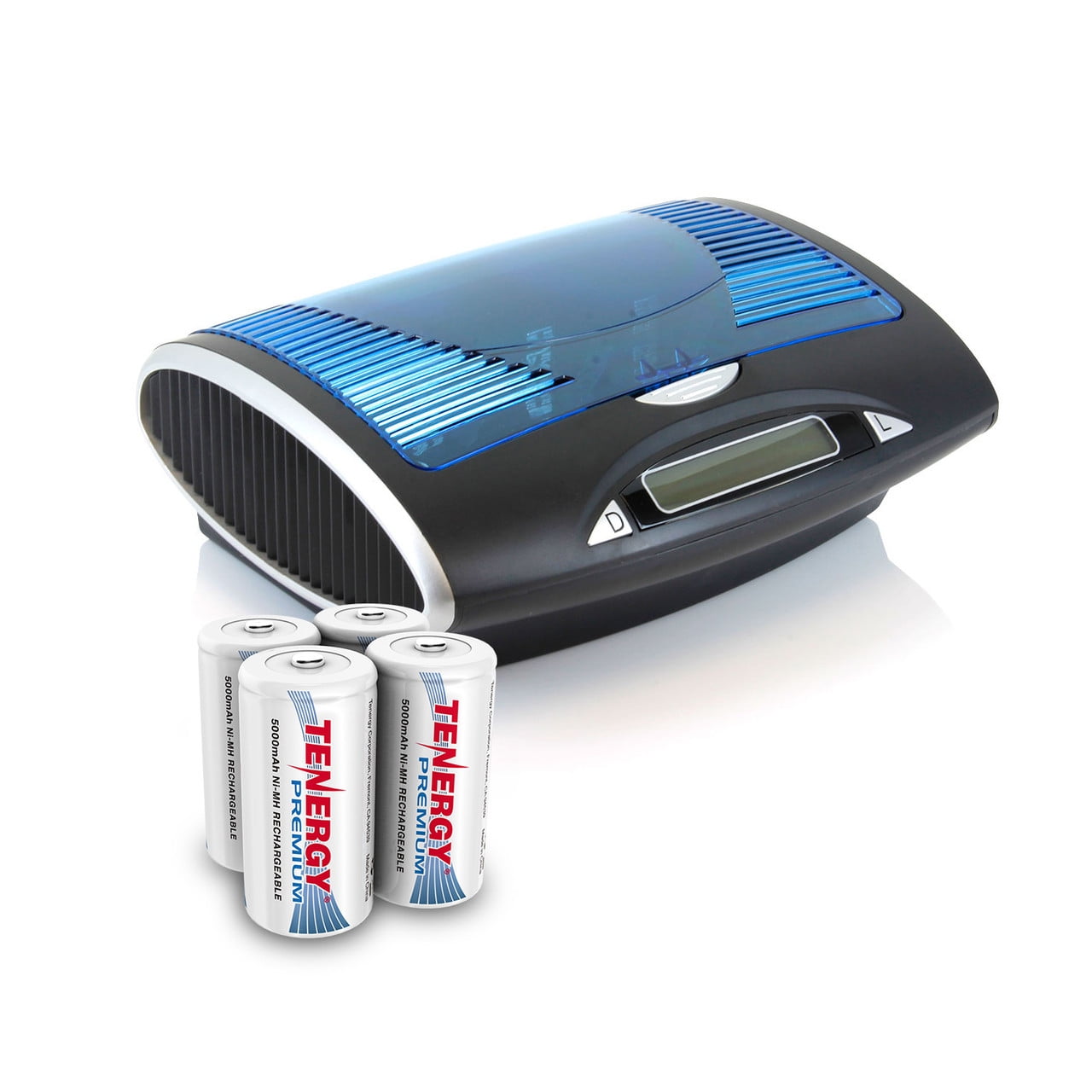 Tenergy 9V NiMH Rechargeable Batteries, 4 Pack + Charger