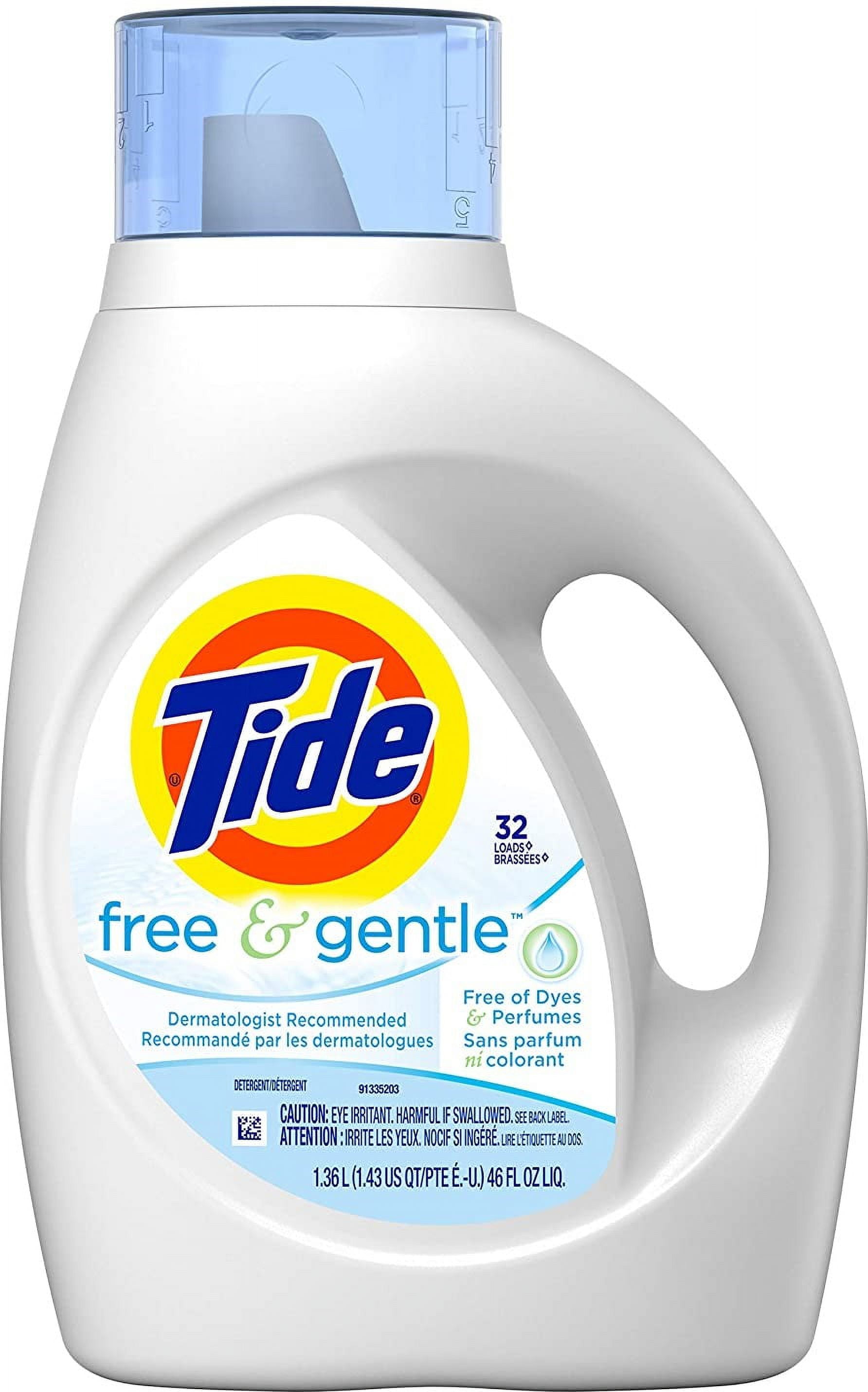 Tide Free & Gentle Liquid Laundry Detergent, 92 oz, 46 Loads