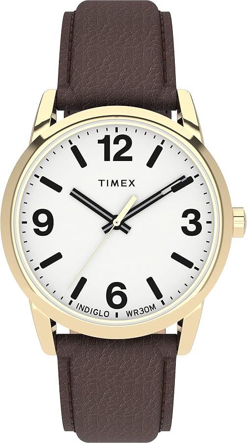 Timex Easy Reader 38mm Leather Strap Watch