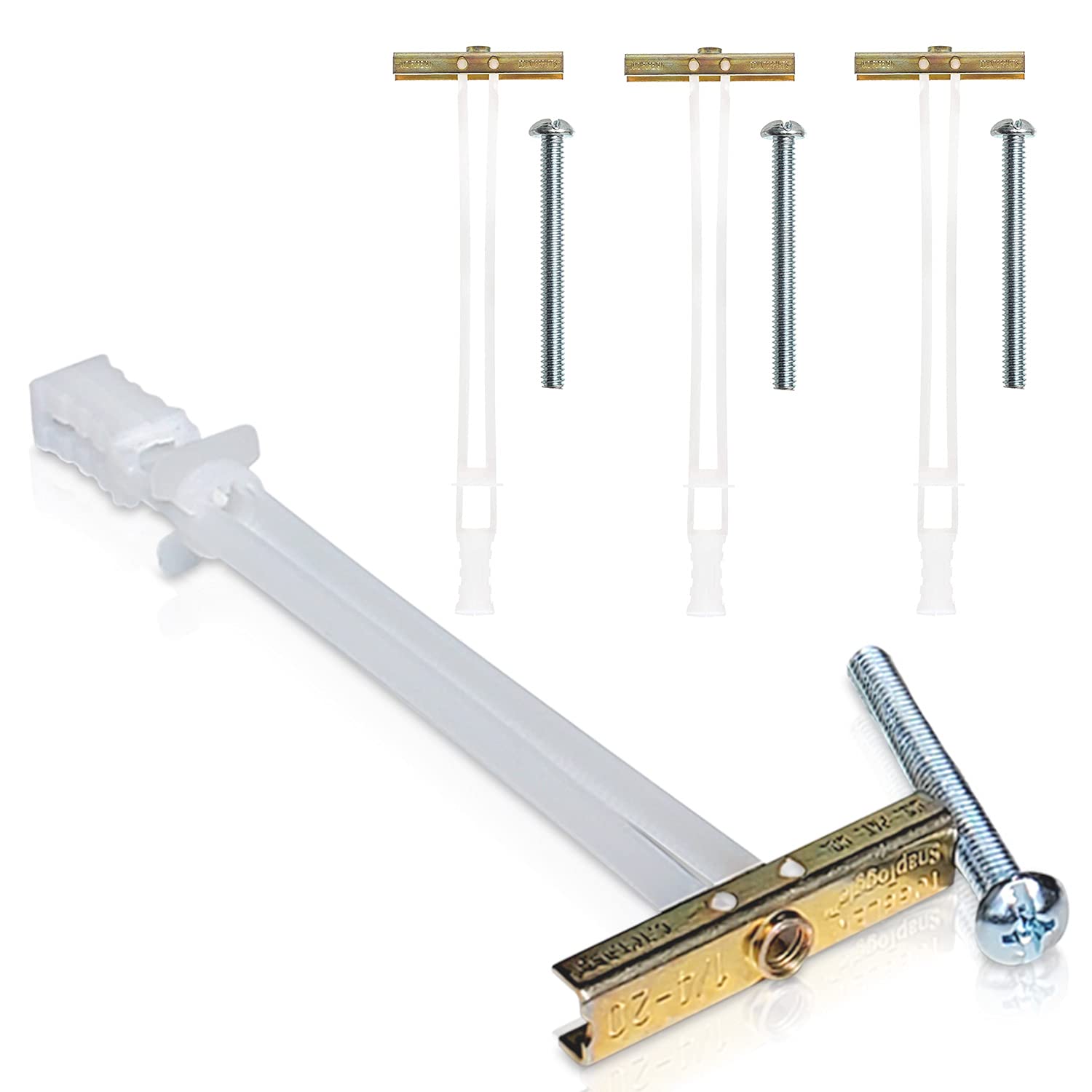 TOGGLER SnapToggle Heavy-Duty Toggle Anchors (1/4", 10-Pack)