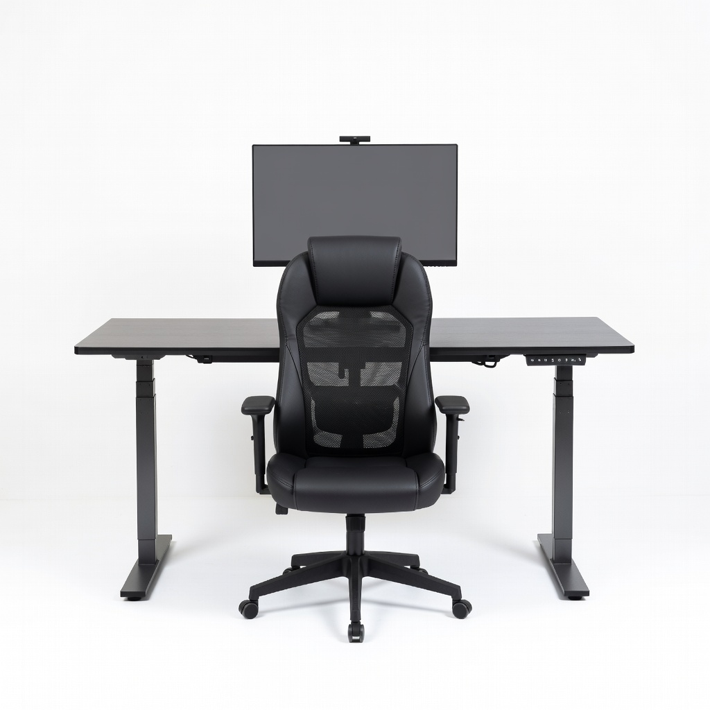 Topsky 60-inch Electric Desk + Furmax Office Chair + KTC H27T22 27-inch 144Hz Monitor Pro Bundle