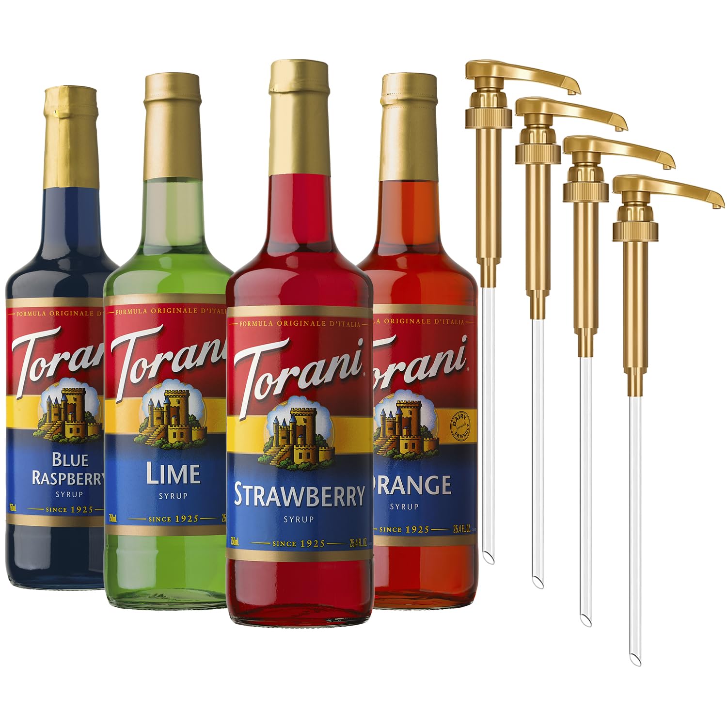 TORANI Syrup Variety Pack (4 Flavors, 25 oz each)