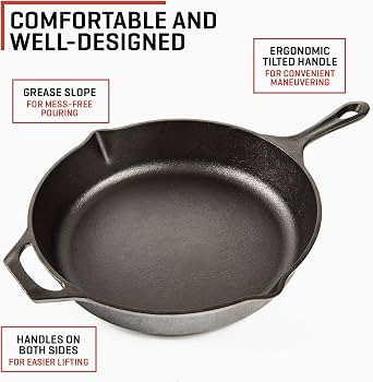 UnoCasa 12-Inch Cast Iron Skillet