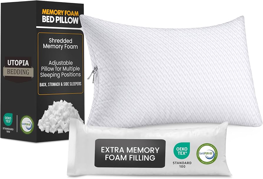 Utopia Bedding Shredded Memory Foam Pillow