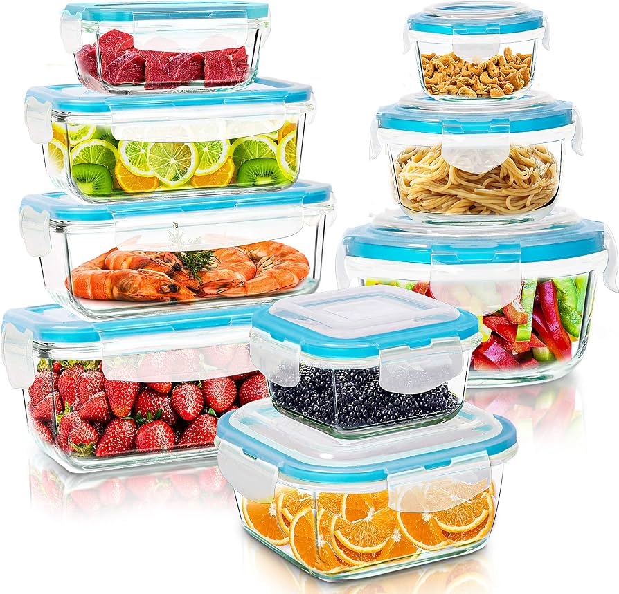 Utopia Kitchen 18-Piece Glass Food Storage Set