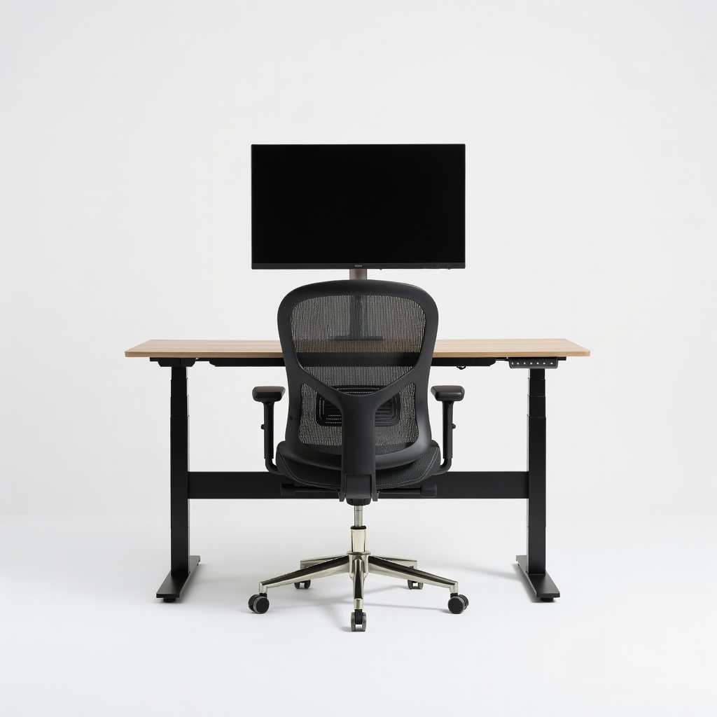Vari Electric Standing Desk 48x30 + Sihoo M18 Ergonomic Office Chair + ASUS ProArt PA248CRV 24-inch Monitor