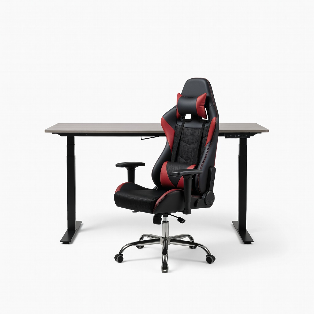 VEVOR 55 x 24 Inch Electric Standing Desk + GTRACING Gaming Office Chair