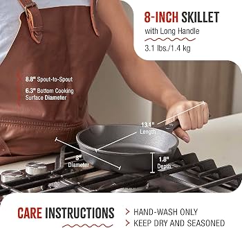 Victoria 8-Inch Cast Iron Skillet