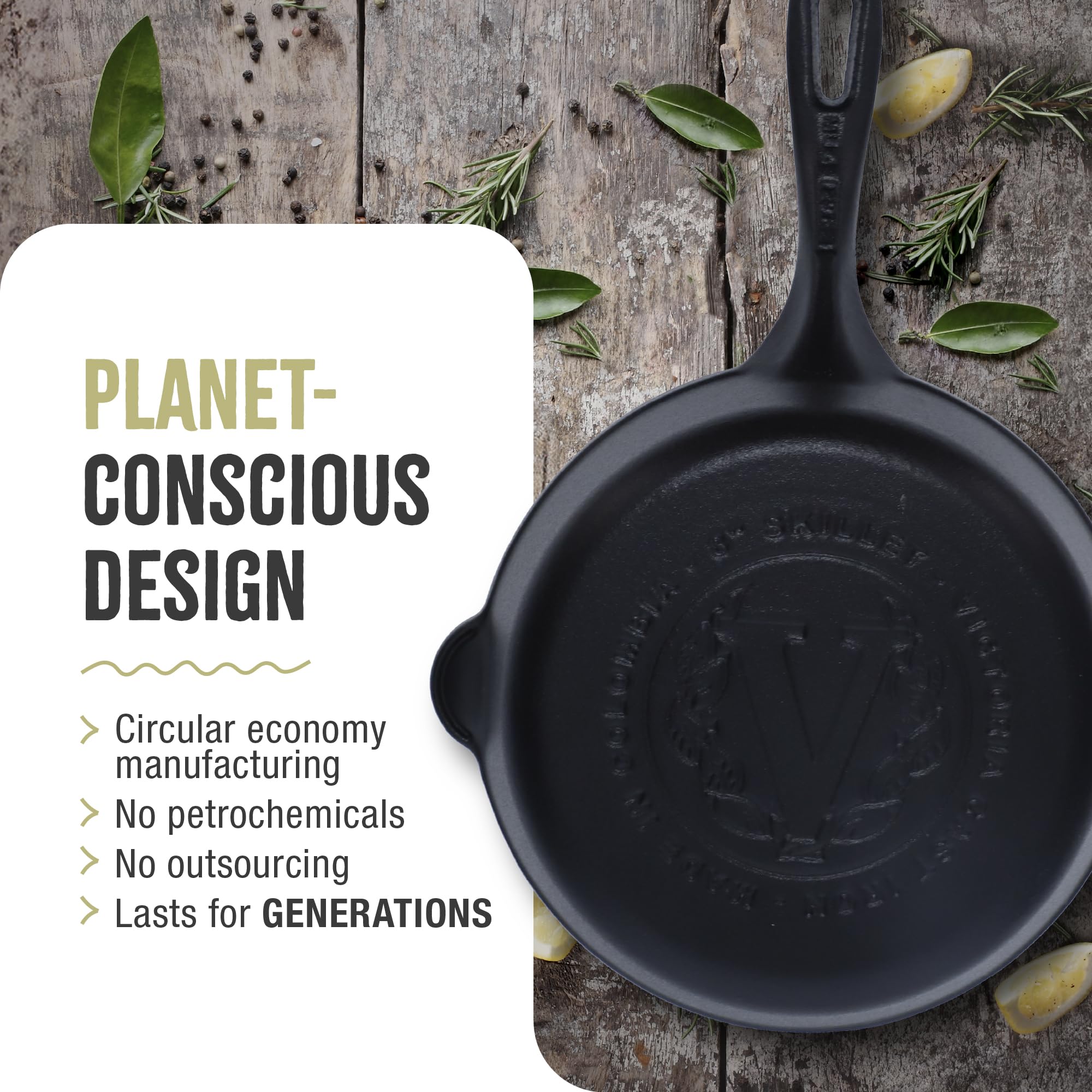 Victoria 8 Inch Cast Iron Skillet