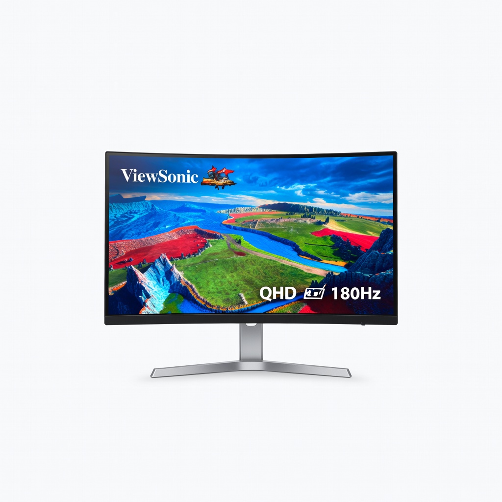 ViewSonic VX3276-2K-MHD-3 32-inch QHD 180Hz Curved VA Gaming Monitor