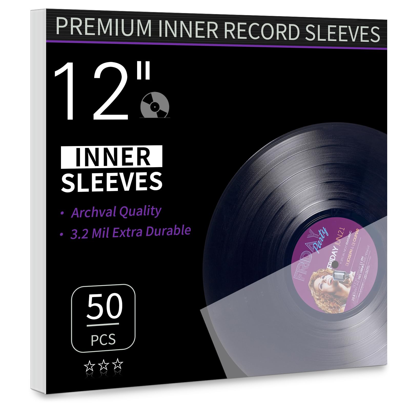 Vinyl Storage Sleeves (Pack of 50)