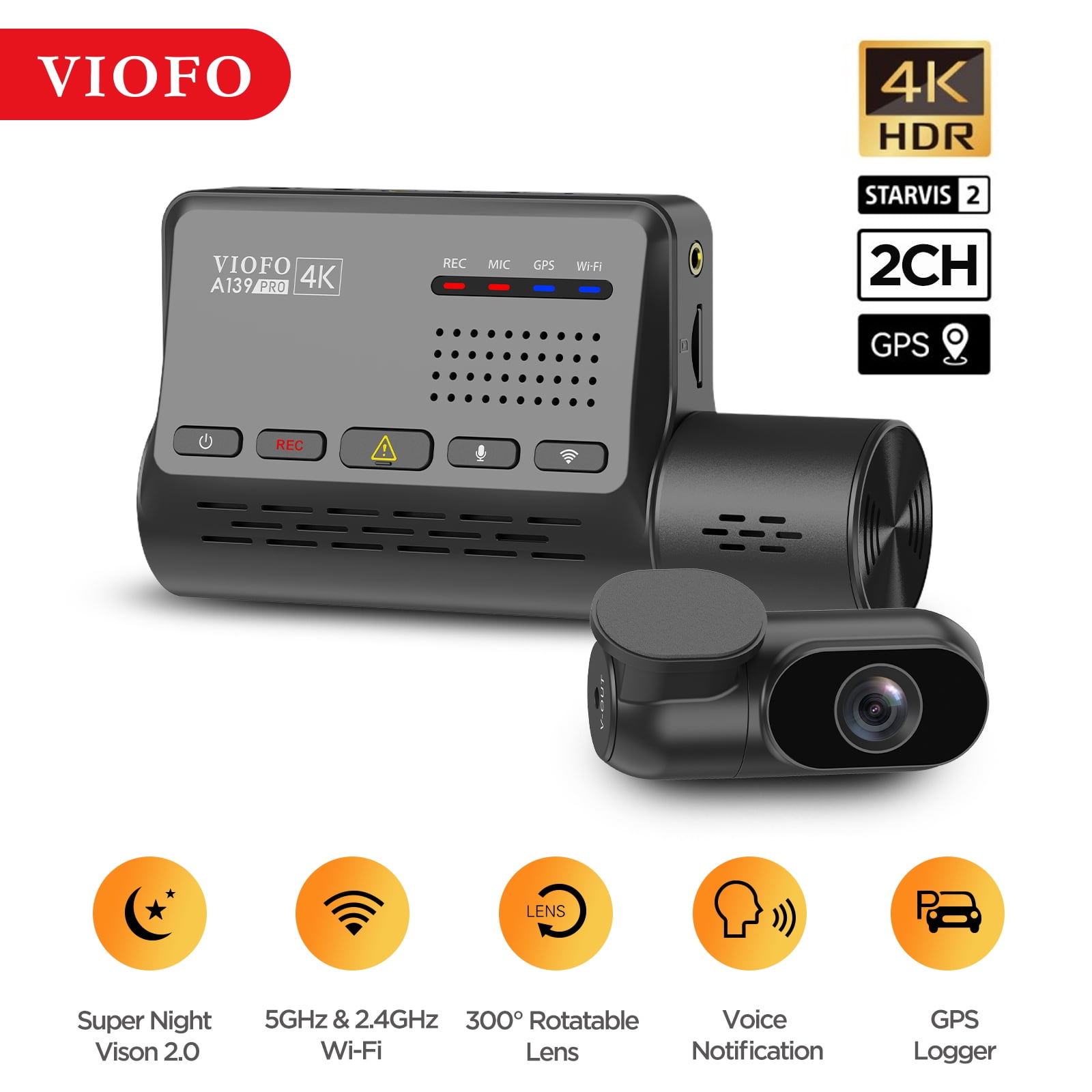 VIOFO A139 Pro 4K Dash Cam