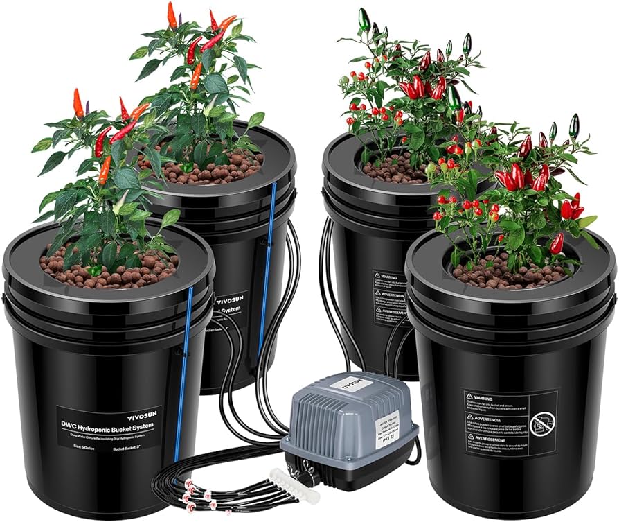 VIVOSUN DWC Hydroponic System 5-Gallon