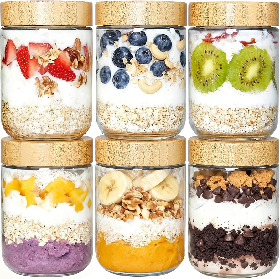 Vtopia 6-Pack Glass Meal Prep Containers