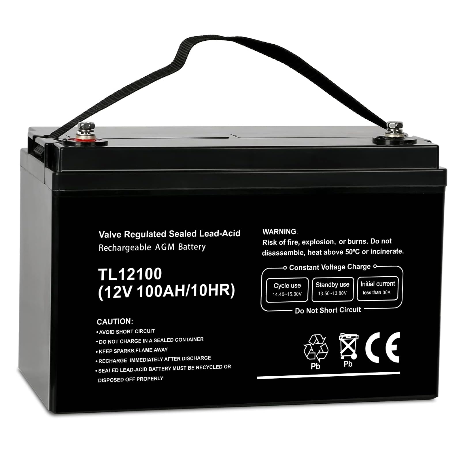 Weize 12V 100Ah AGM Deep Cycle Battery