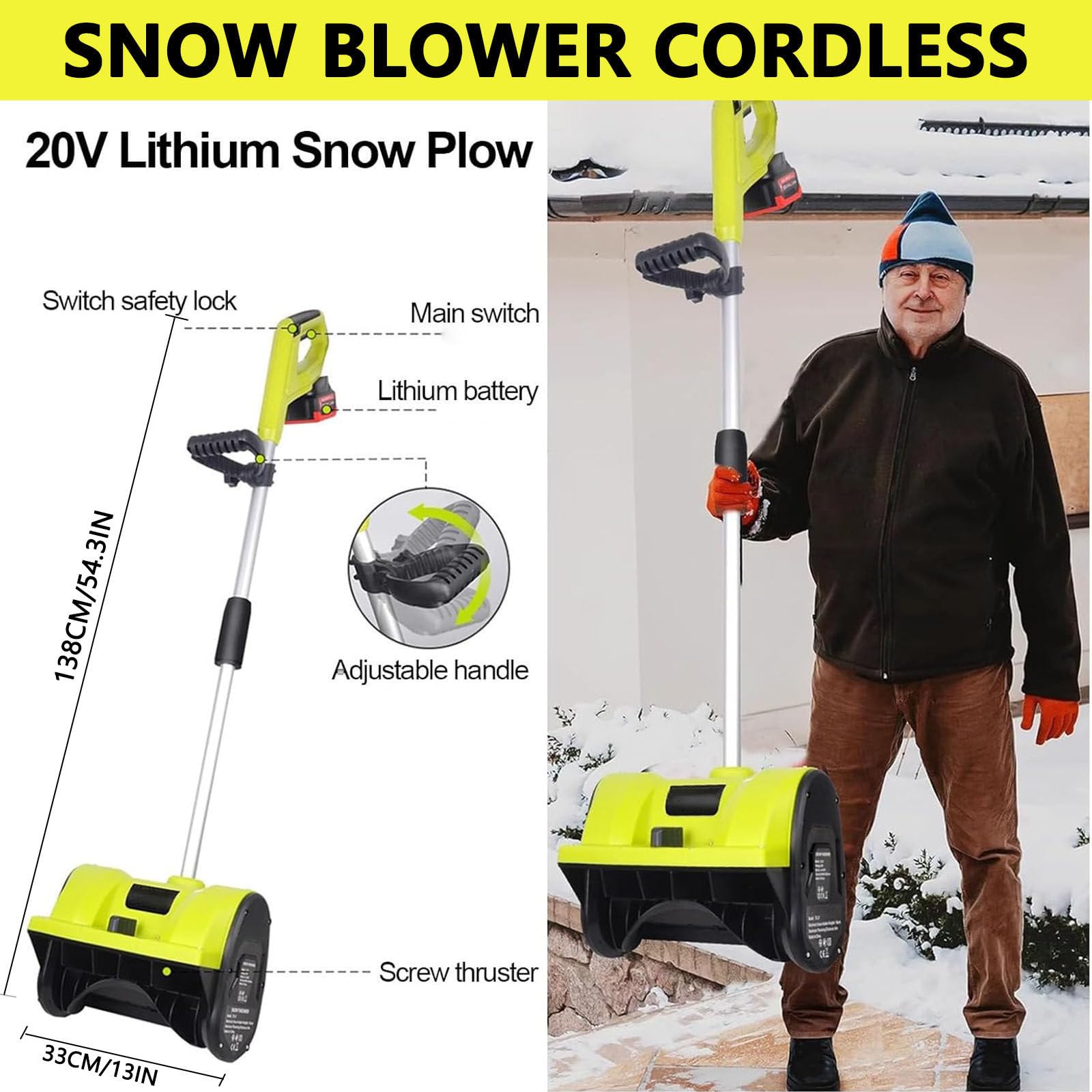 WEN 56621 13-Inch 15-Amp Electric Snow Shovel