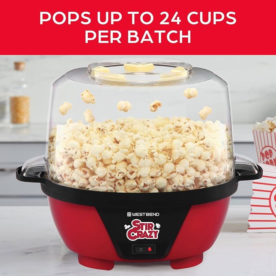 West Bend 82706 2-Quart Stir Crazy Popcorn Popper