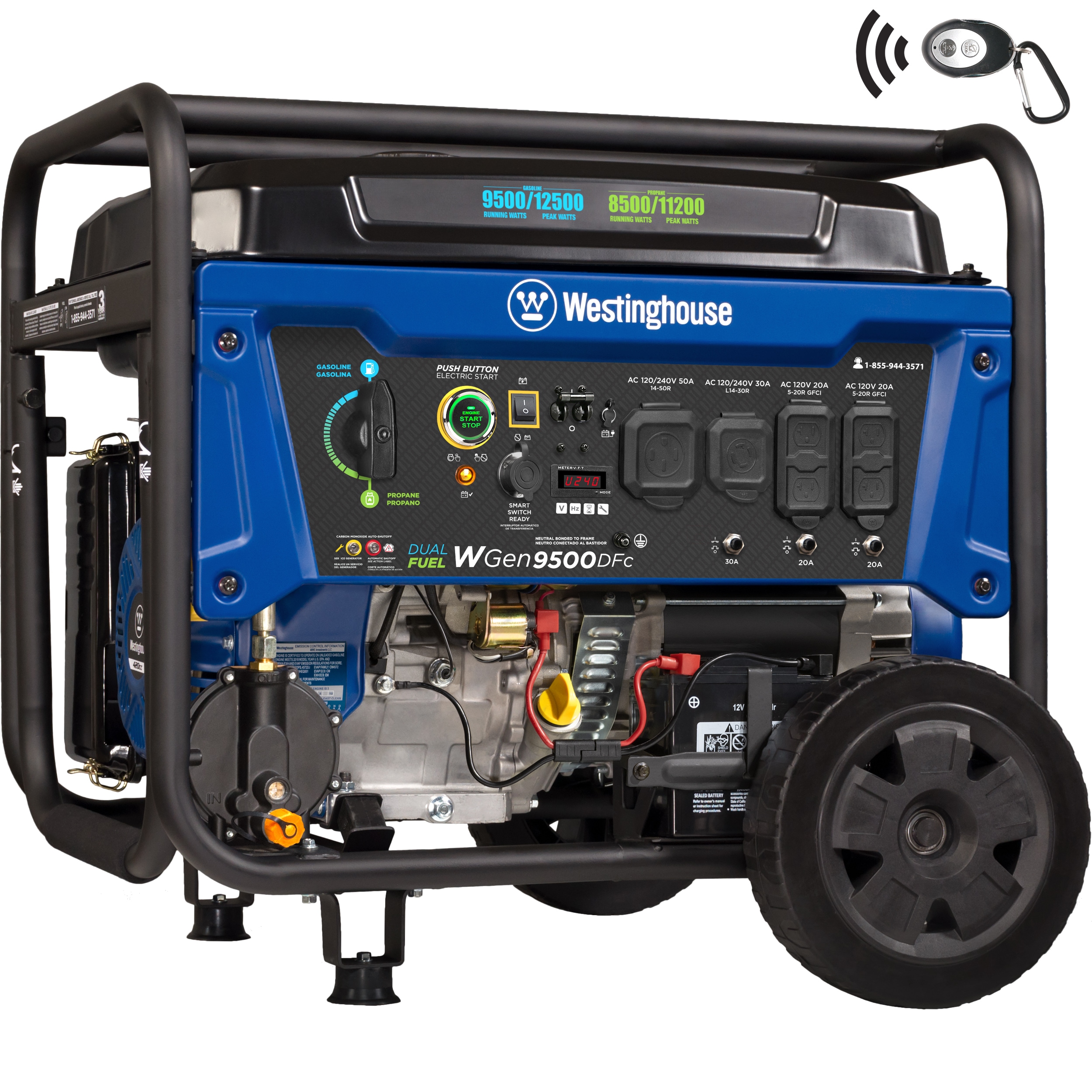 Westinghouse W Gen9500DF Dual Fuel Portable Generator