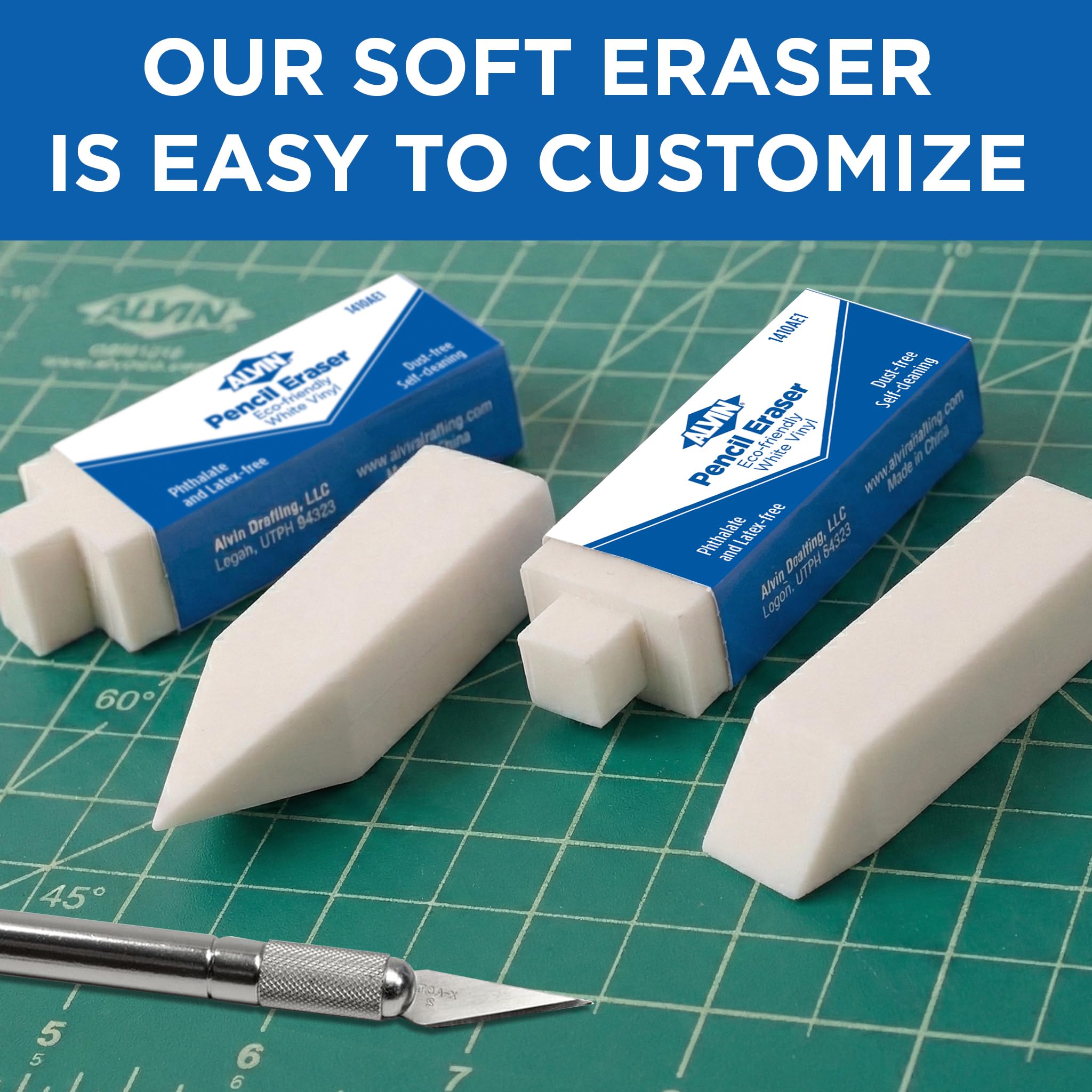 White Vinyl Eraser (standard pencil eraser)