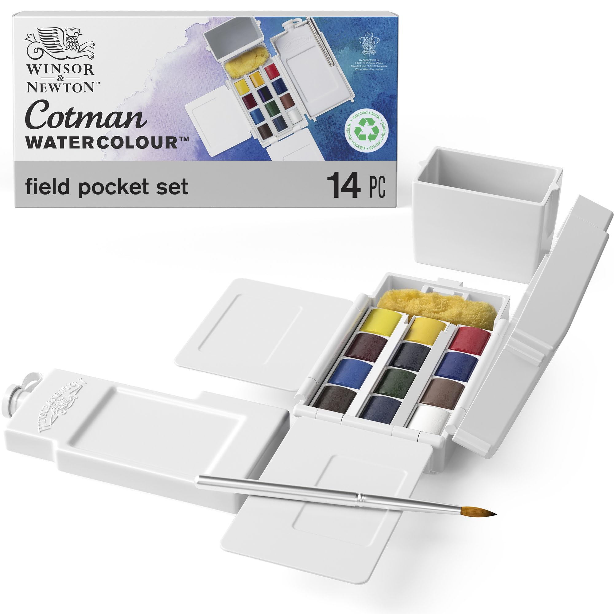 Winsor & Newton Cotman Water Colour Paint Set, 12 Half Pans