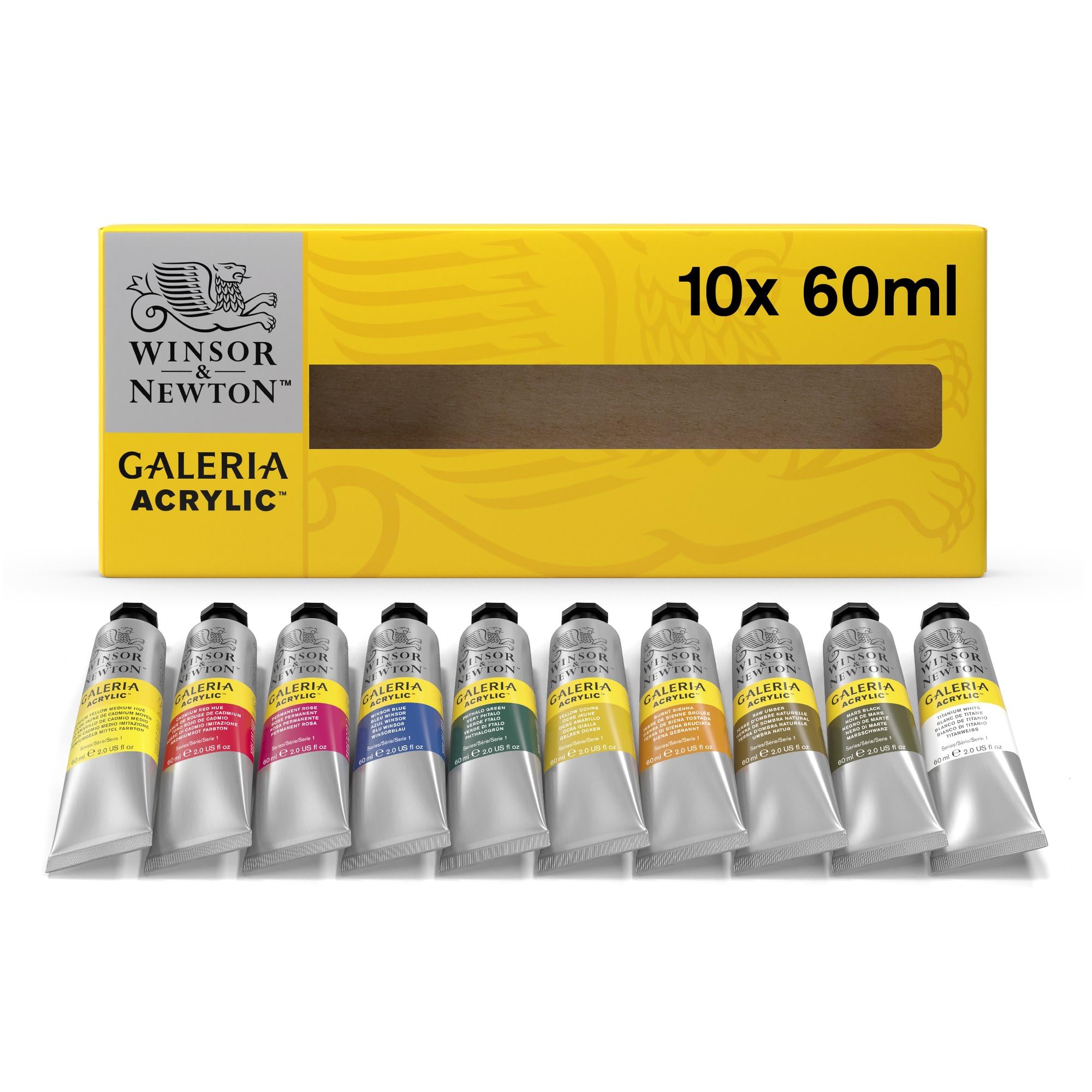 Winsor & Newton Galeria Acrylic Color Set, 10x60ml