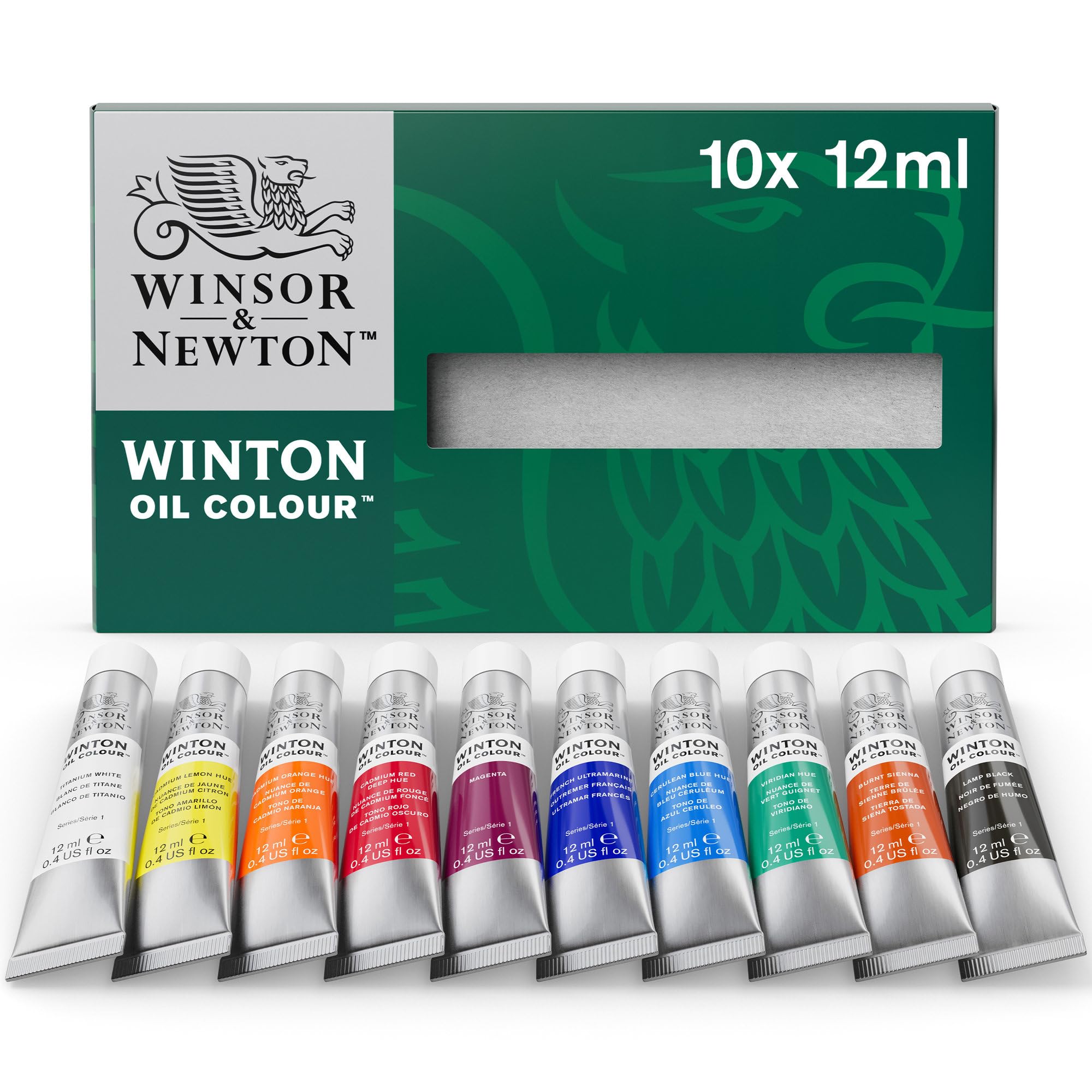 Winsor & Newton Winton Oil Colour Paint Tube Set, 10 x 12ml Tubes