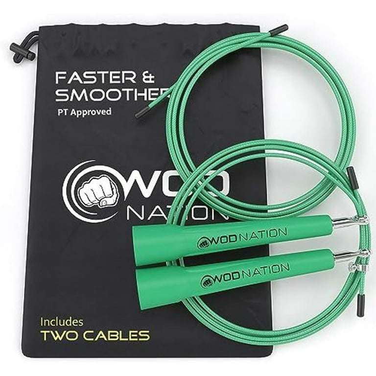 WOD Nation Speed Jump Rope - Adjustable PVC Coated Cable