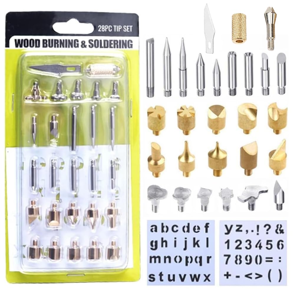 Wood Burning Tip Set with Cleaning Kit