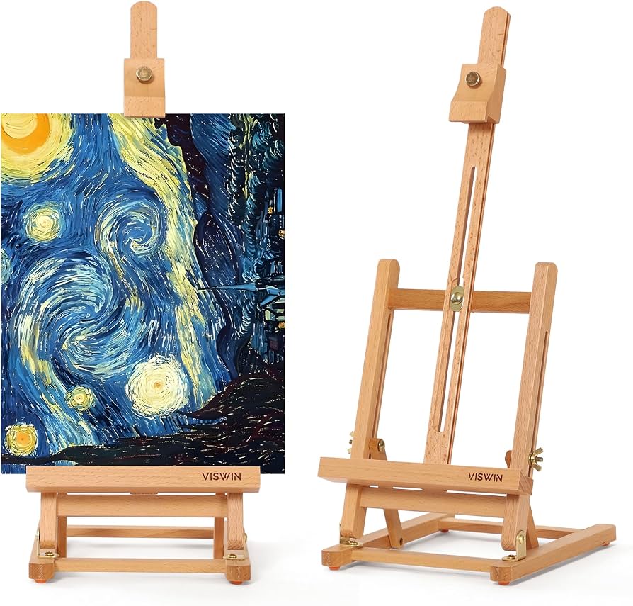 Wooden Easel Stand for Paint by Numbers - Adjustable Tabletop