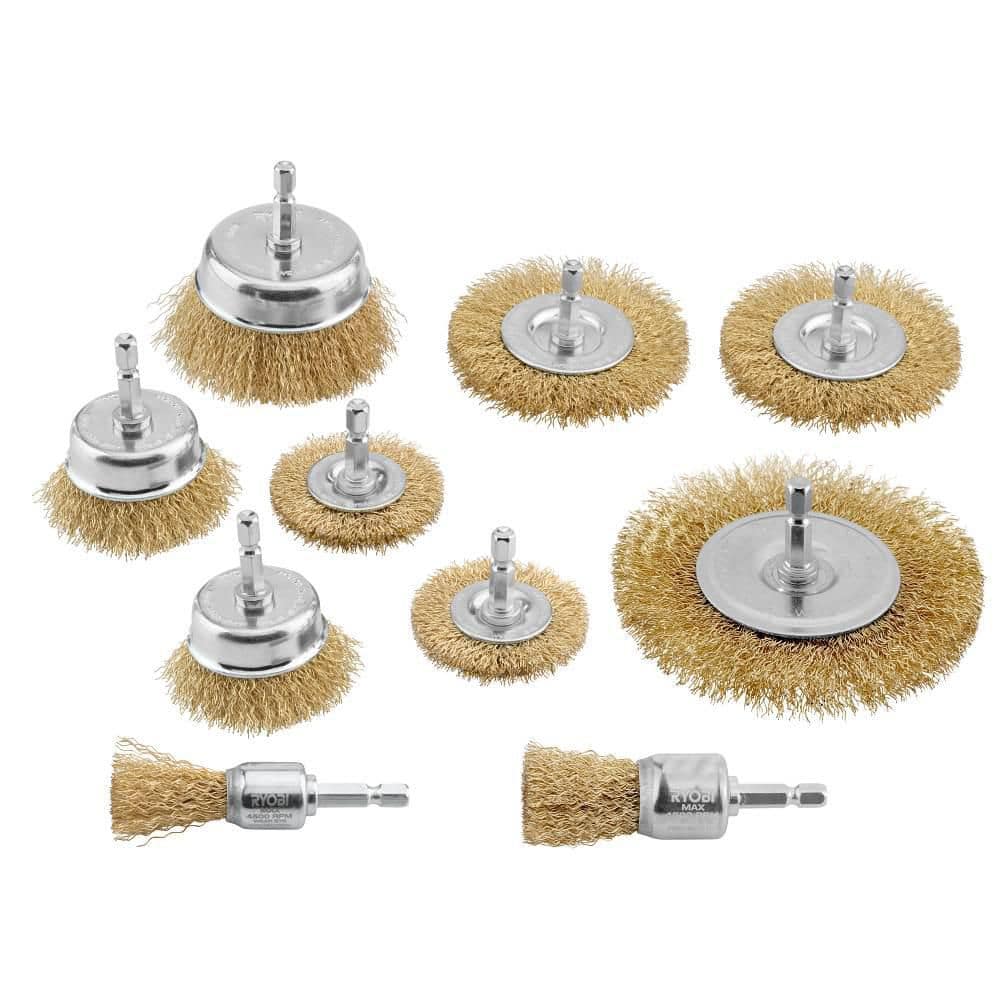 WORKPRO 10-Piece Rotary Wire Brush Set