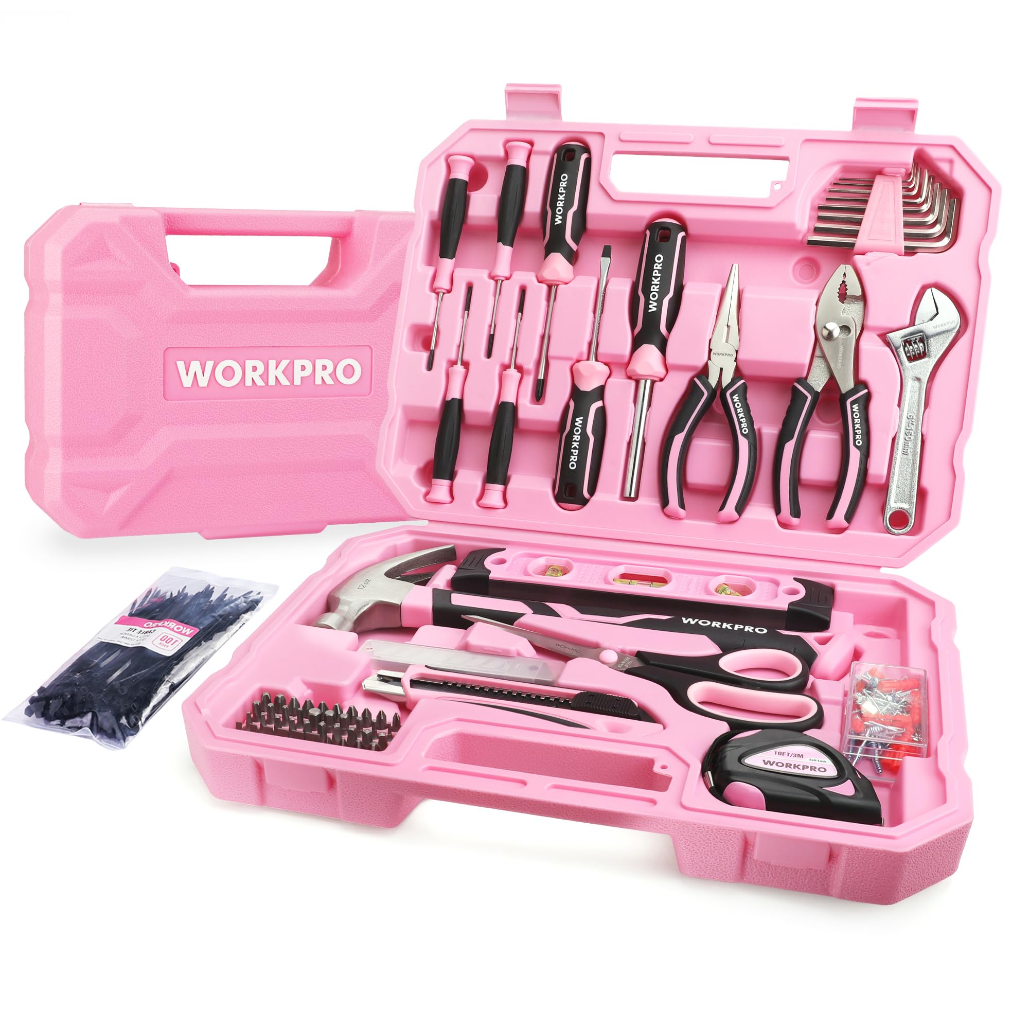 WORKPRO 24-Piece Woodworking Tool Kit with Case