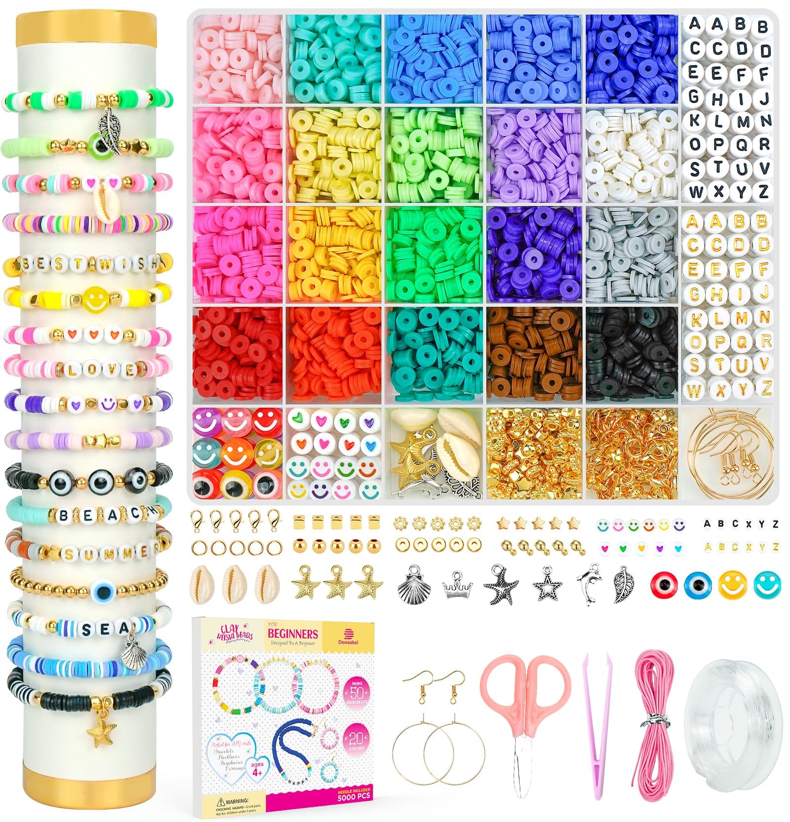 WorWoder 5000+ Pcs Beading Kit for Beginners