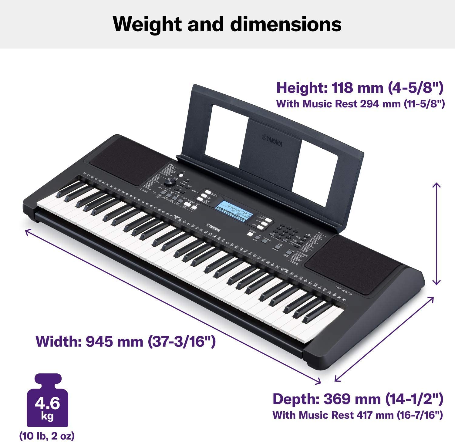 Yamaha PSR-E373 61-key Portable Keyboard