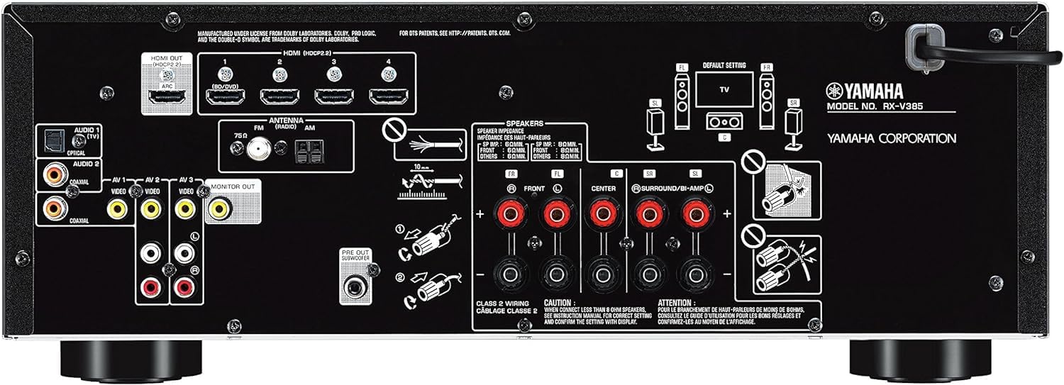 Yamaha RX-V385 5.1 Channel 4K AV Receiver