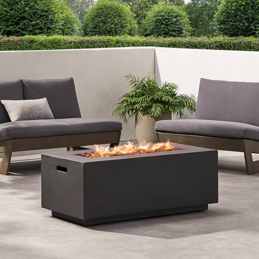 Yard Couture 40-Inch Rectangular Propane Fire Pit Table