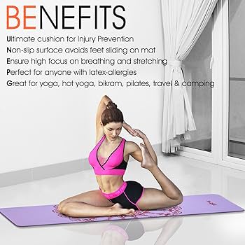 Yes4All Foldable Pilates & Yoga Mat - 6mm Thick, Non-Slip TPE